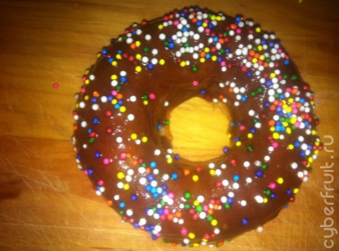 Донат (Donut) в шоколадной глазировке.