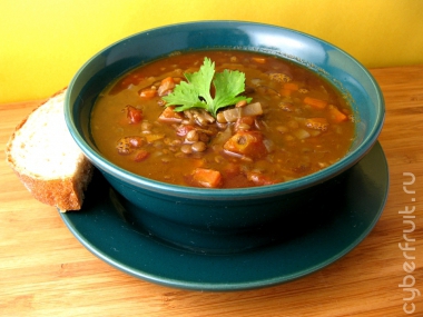 Чечевичный суп с тархуном и чабрецом